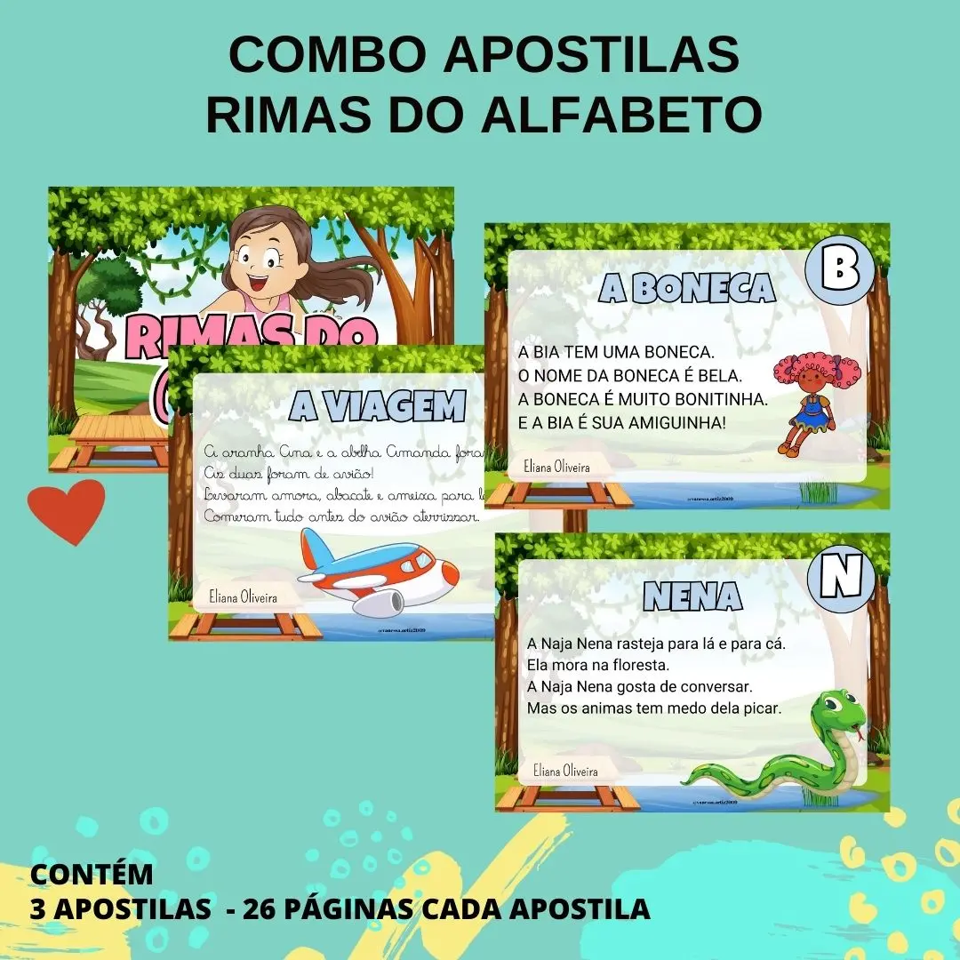 COMBO APOSTILAS - RIMA DO ALFABETO
