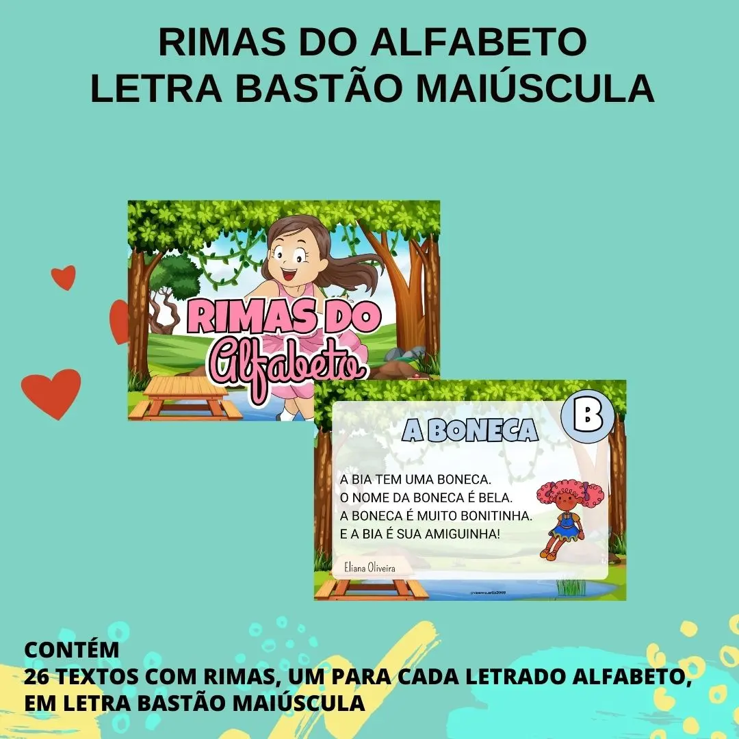 RIMA DO ALFABETO - LETRA BASTÃO MAIÚSCULA