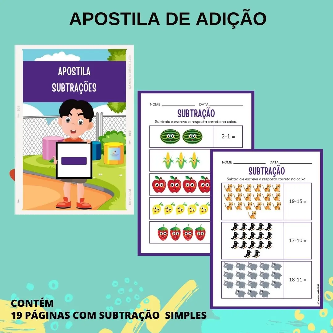 APOSTILA DE SUBTRAÇÃO SIMPLES