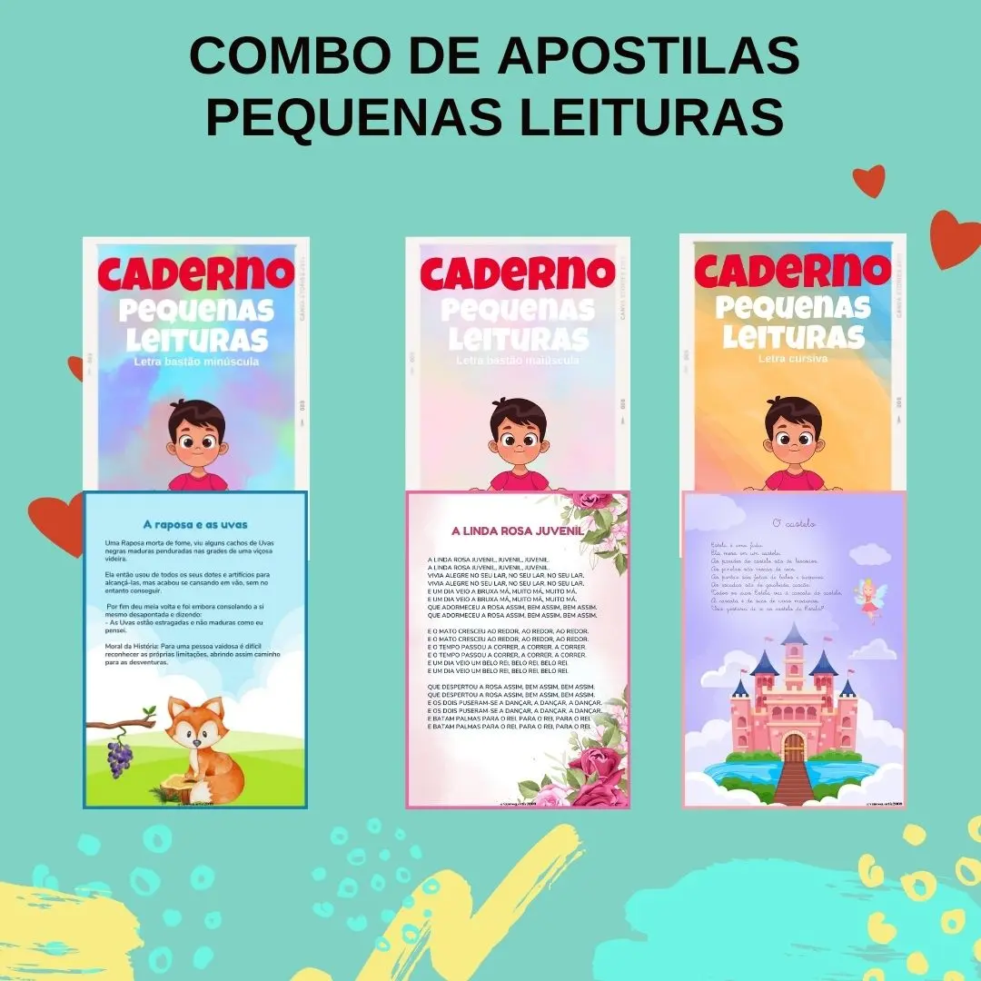 COMBO APOSTILAS PEQUENAS LEITURAS