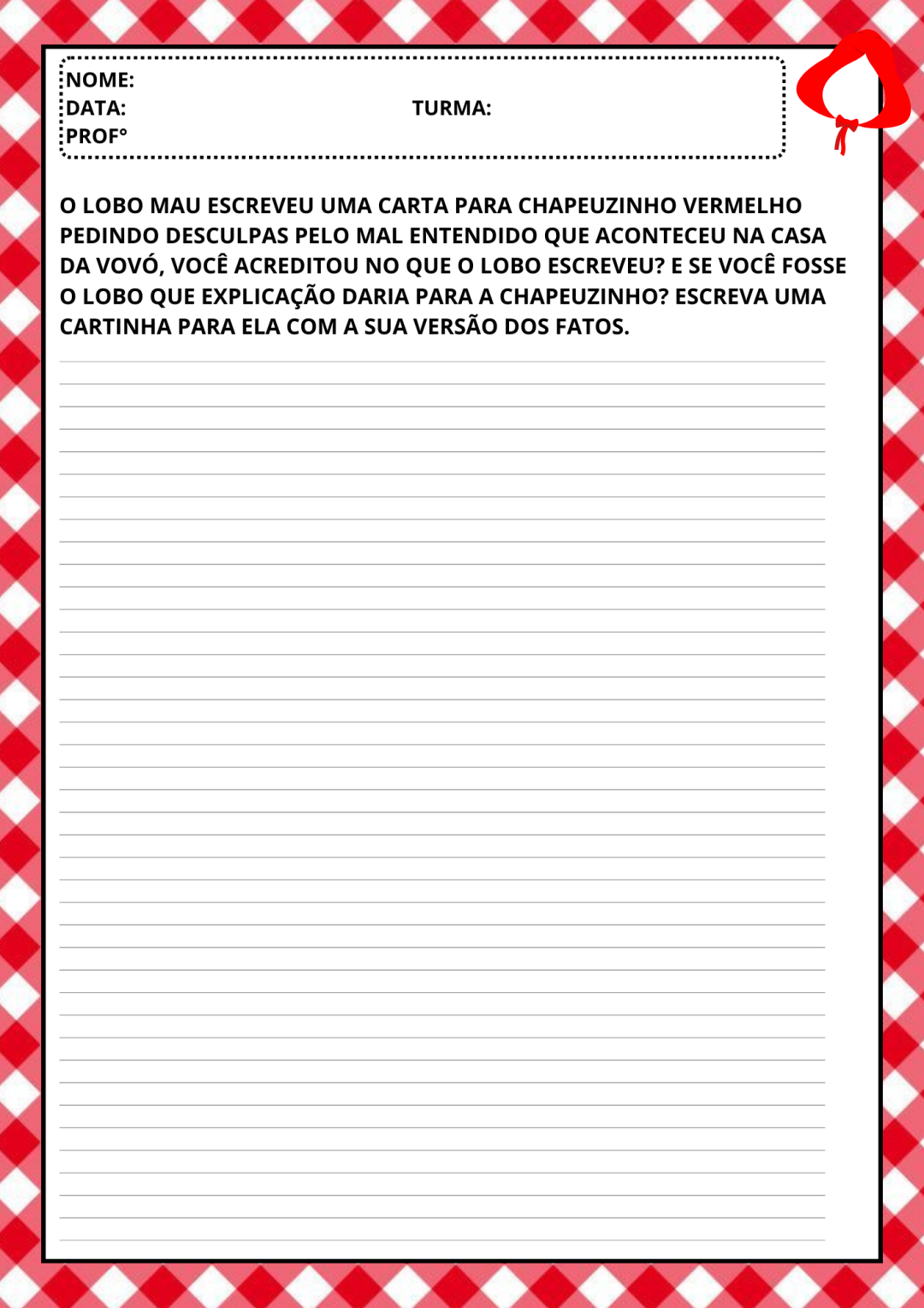 PROJETO CHAPEUZINHO VERMELHO - Imagem 4