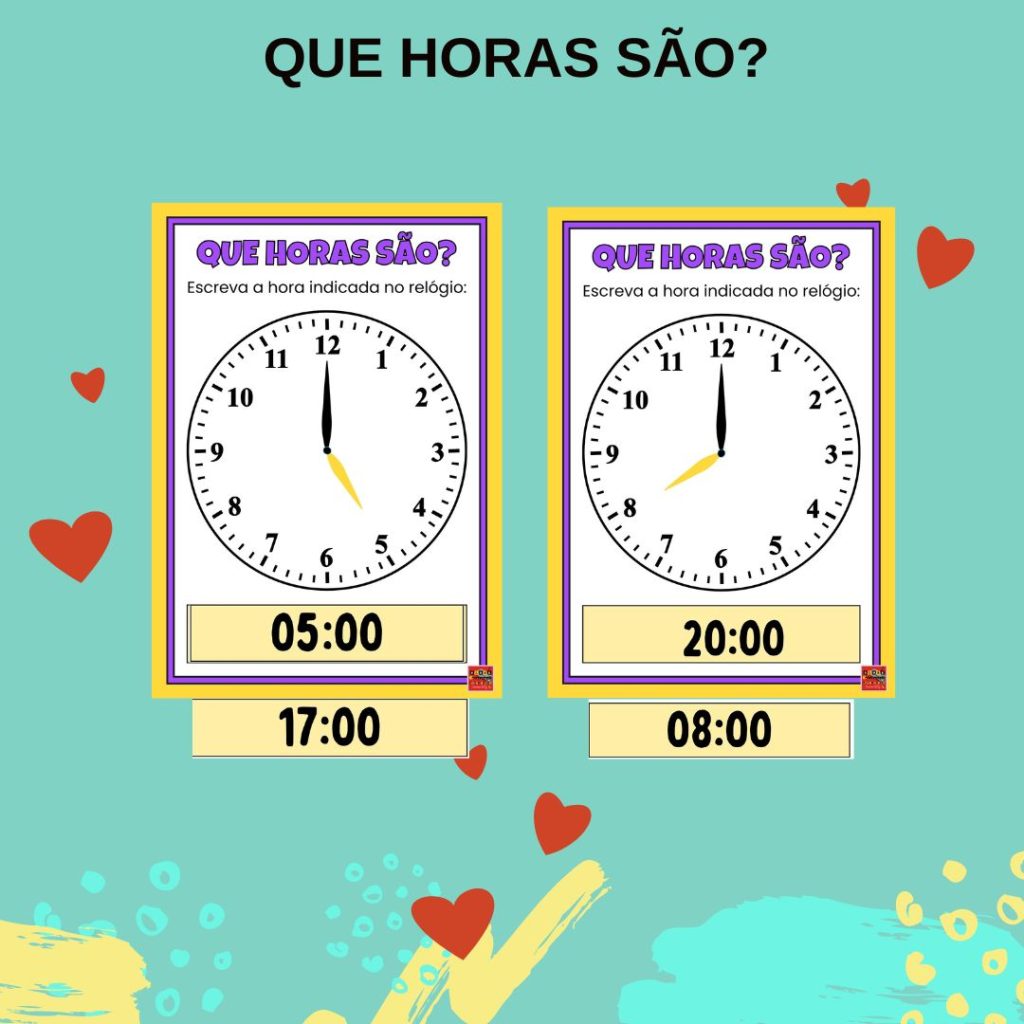 QUE HORAS SÃO? – Professor Gamificado – Atividades Pedagógicas