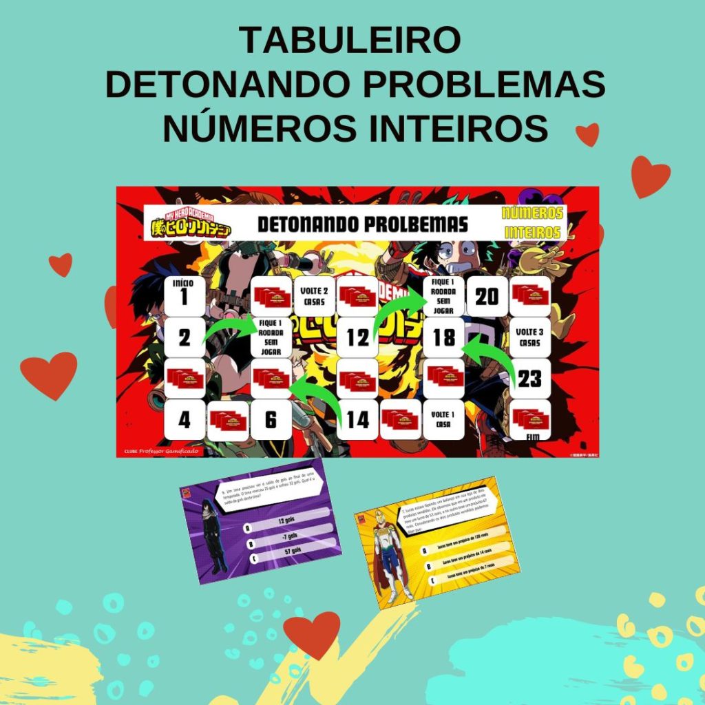 DETONANDO PROBLEMAS NÚMEROS INTEIROS - JOGO DE TABULEIRO - Professor ...