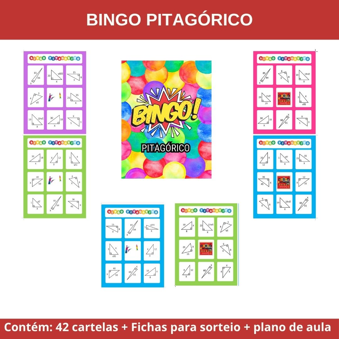 BINGO PITAGÓRICO / BINGO TEOREMA DE PITÁGORAS