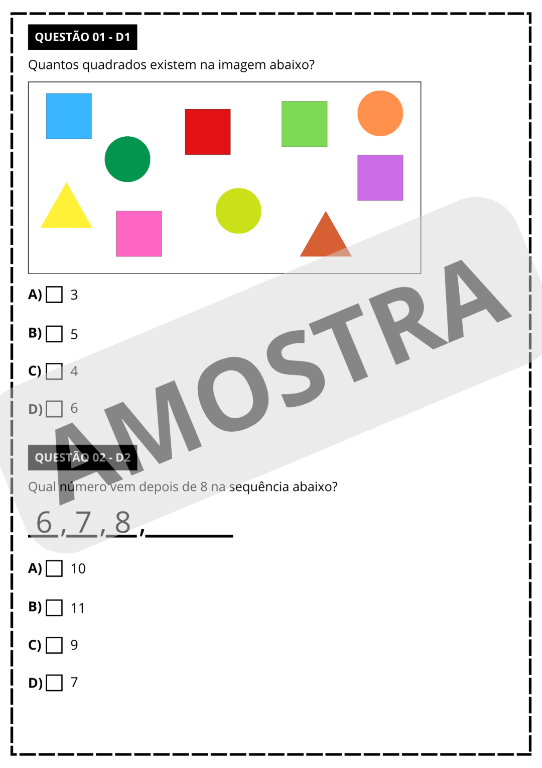 SIMULADO SAEB 1° ANO - PORTUGUÊS E MATEMÁTICA 👩🏻‍🏫 - Image 3