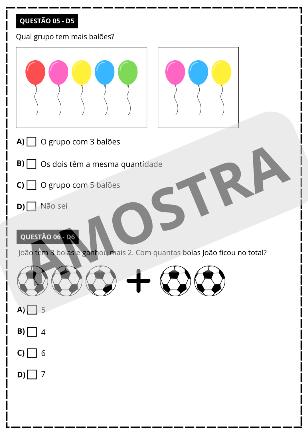 SIMULADO SAEB 1° ANO - PORTUGUÊS E MATEMÁTICA 👩🏻‍🏫 - Image 4