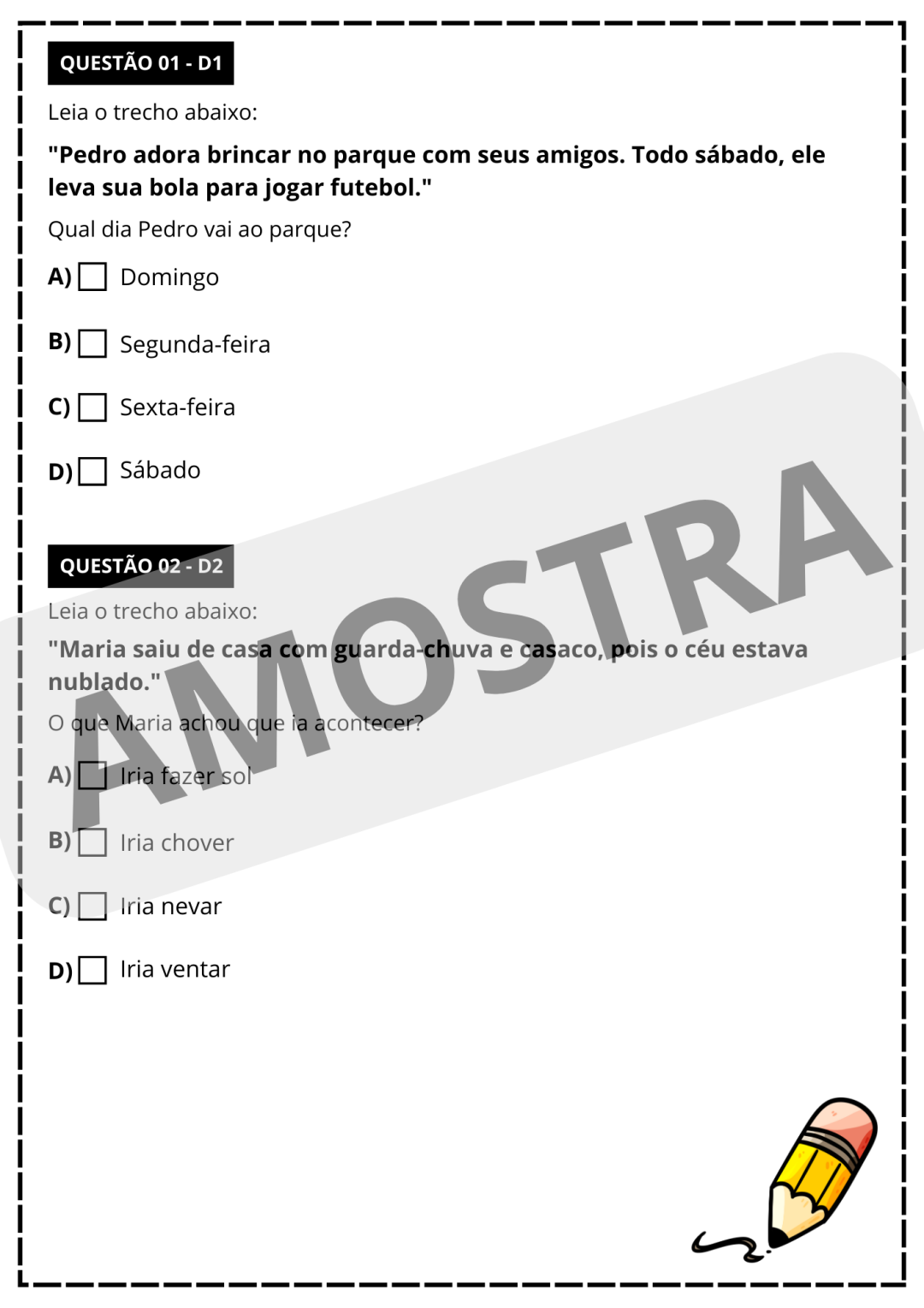 SIMULADO SAEB 4° ANO - PORTUGUÊS E MATEMÁTICA 👩🏻‍🏫 - Image 4