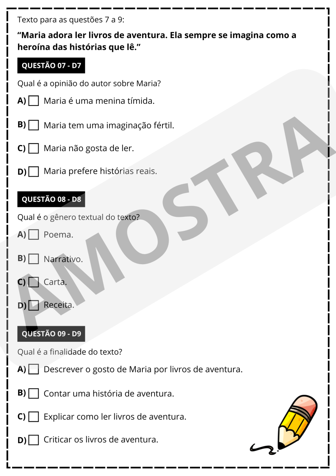 SIMULADO SAEB 5° ANO - PORTUGUÊS E MATEMÁTICA 👩🏻‍🏫 - Image 3