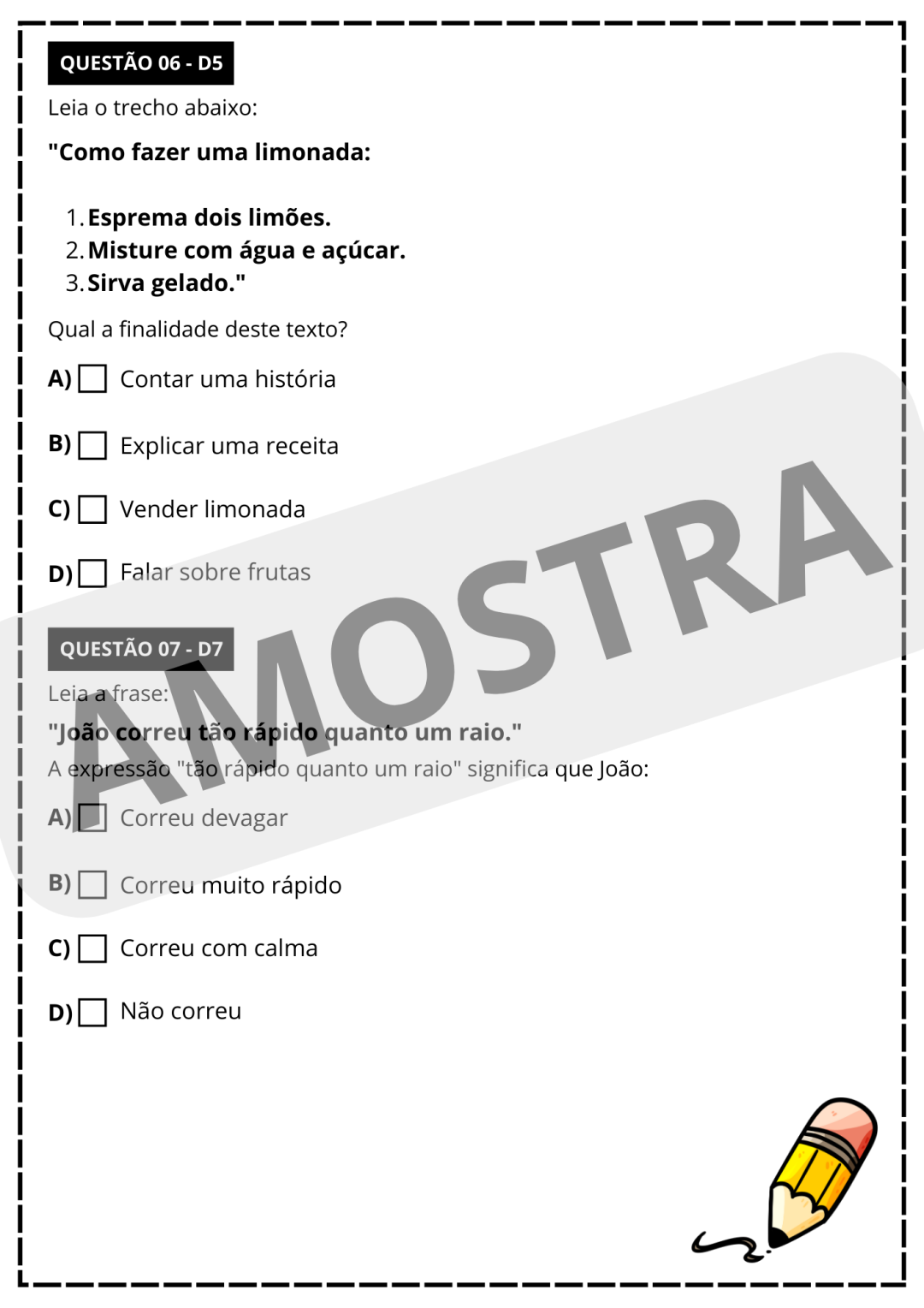 SIMULADO SAEB 4° ANO - PORTUGUÊS E MATEMÁTICA 👩🏻‍🏫 - Image 3