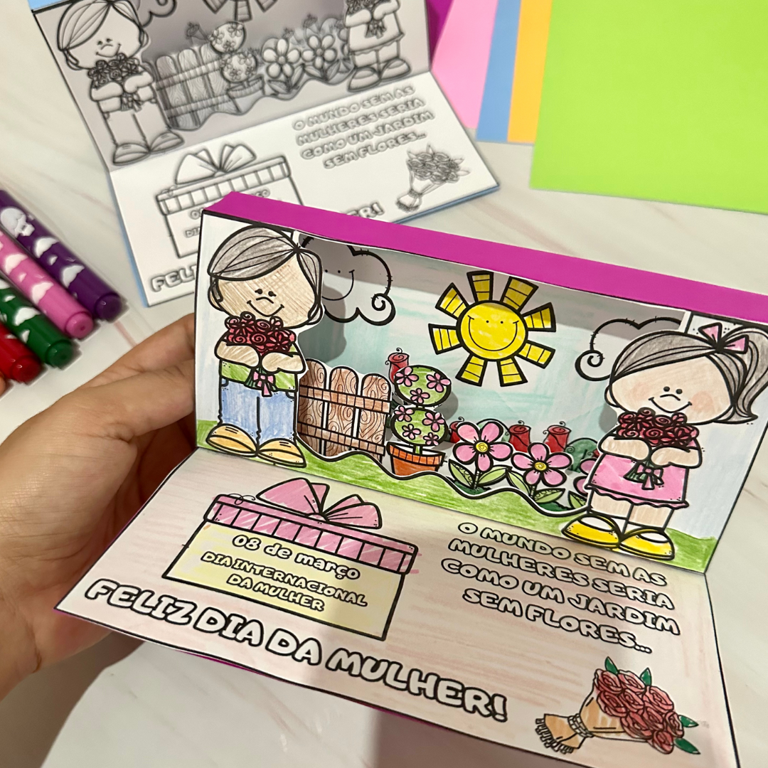 CARTÃO  EM 3D: DIA DAS MULHERES