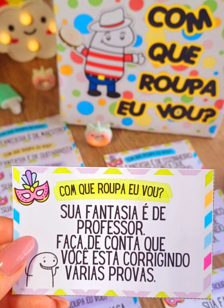 DINÂMICA / CAIXA PEDAGÓGICA: COM QUE ROUPA EU VOU  - CARNAVAL