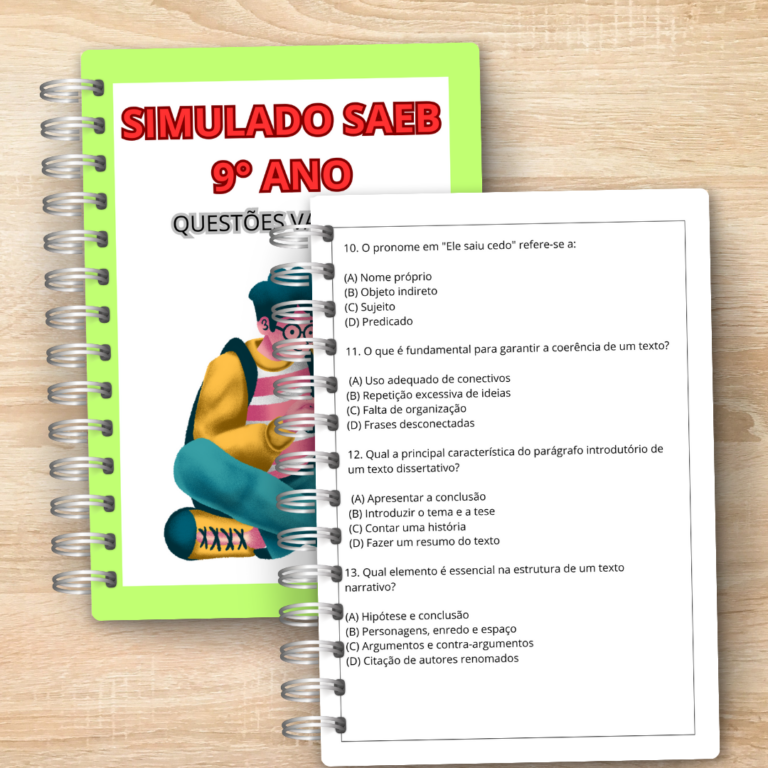 SAEB 9° ANO - SIMULADO: PORTUGUÊS E MATEMÁTICA - Professor Gamificado ...