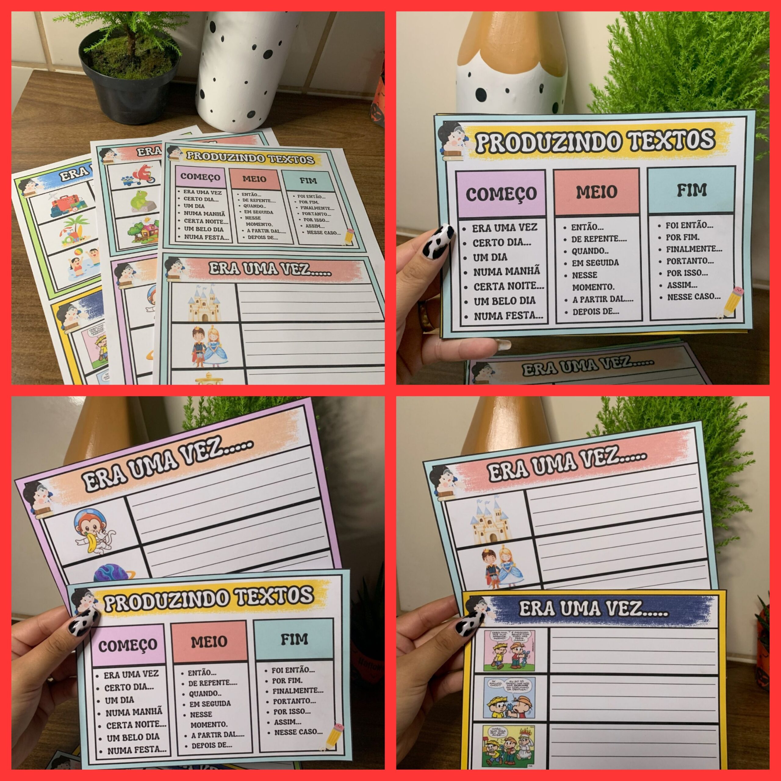 FICHAS PARA PRODUÇÃO  DE TEXTO
