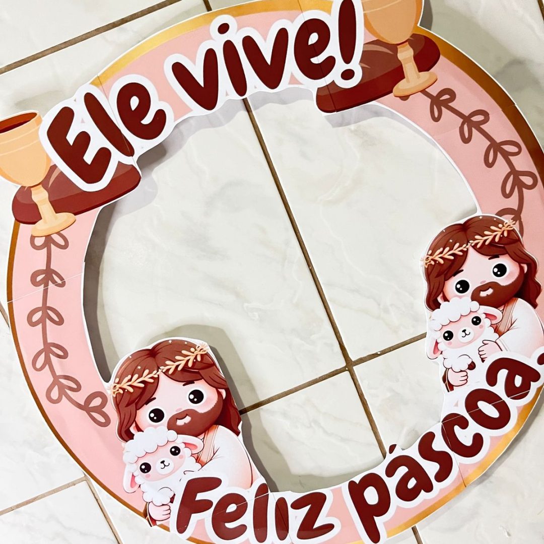 BAMBOLÊ  / MOLDURA PARA FOTO: PÁSCOA CRISTÃ