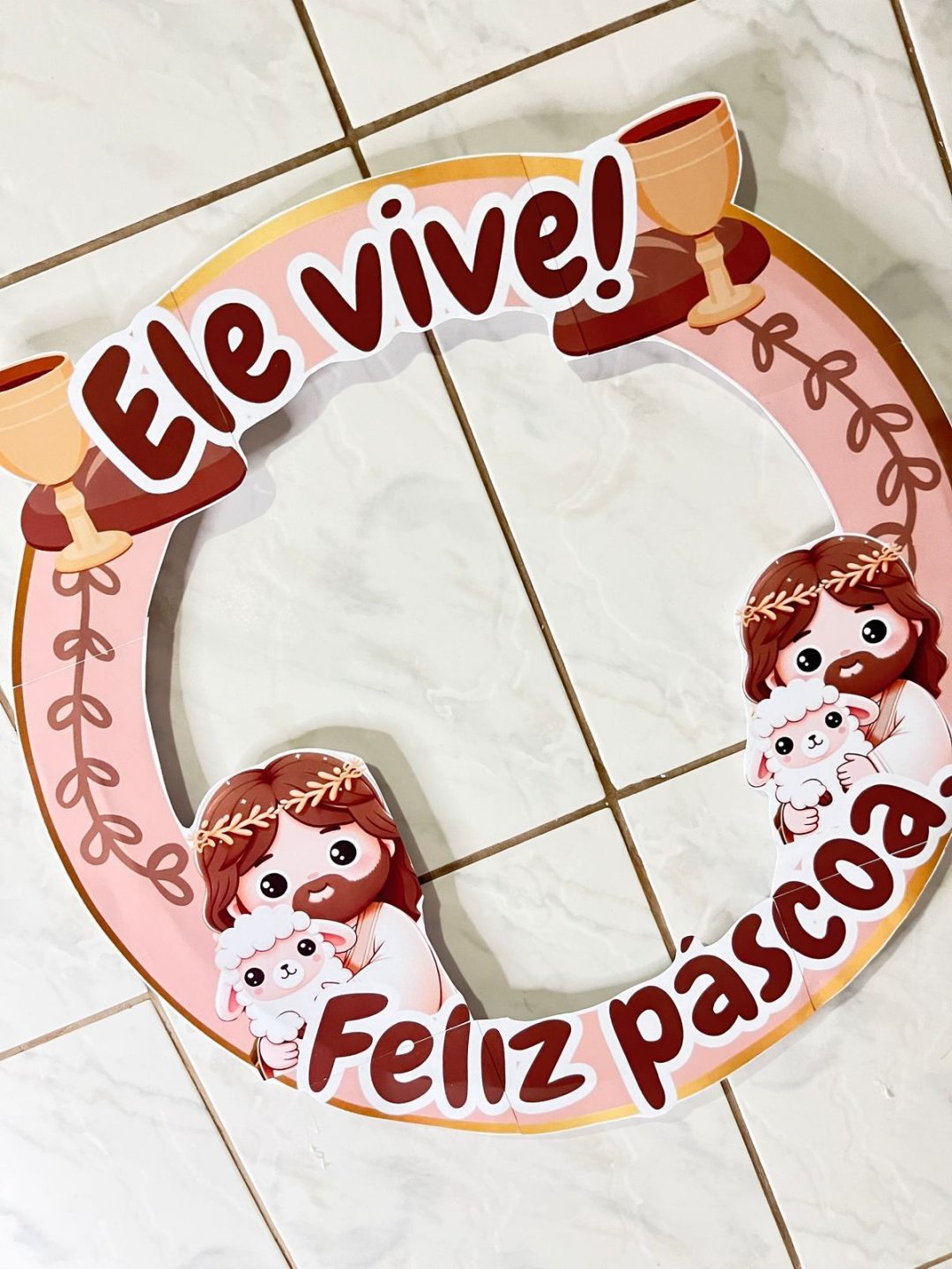 BAMBOLÊ  / MOLDURA PARA FOTO: PÁSCOA CRISTÃ