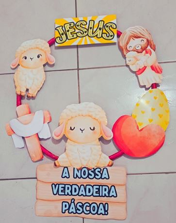 BAMBOLÊ / MOLDURA PARA FOTO: PÁSCOA CRISTÃ