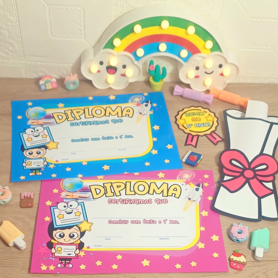 KIT CERTIFICADOS CONCLUSÃO ESCOLAR