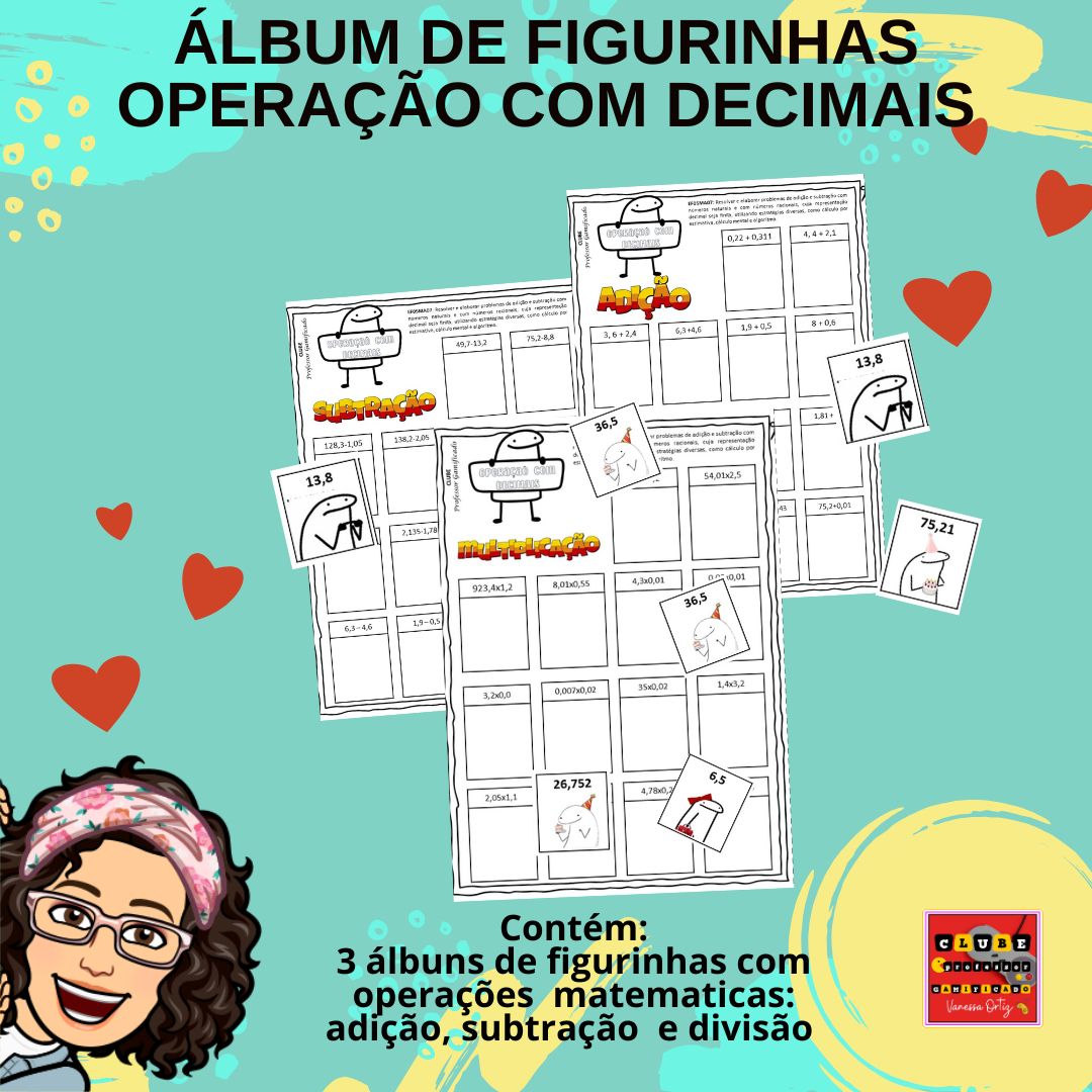 ÁLBUM DE FIGURINHAS: OPERAÇÃOS COM DECIMAIS