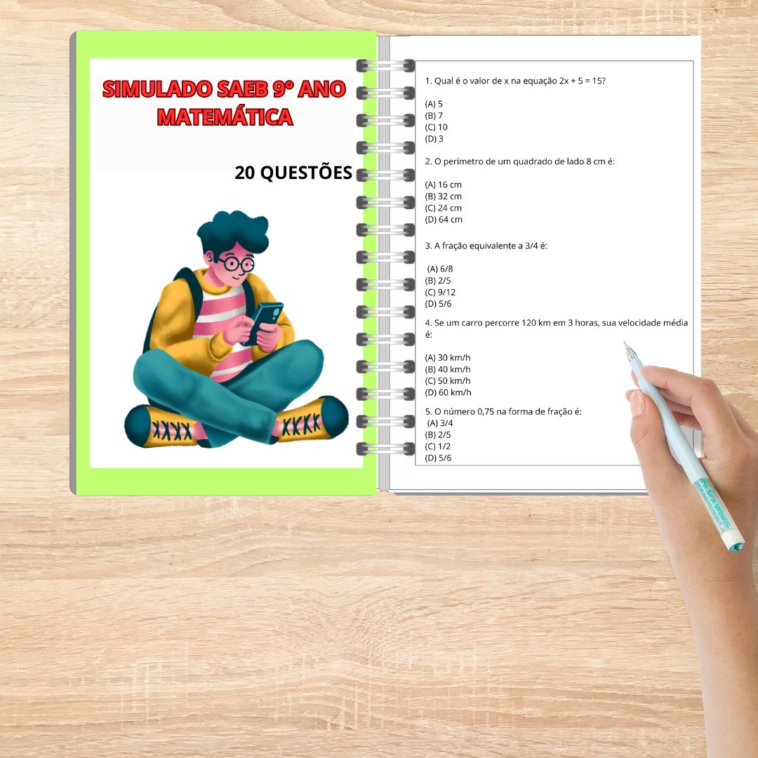 SAEB 9° ANO – SIMULADO DE MATEMÁTICA