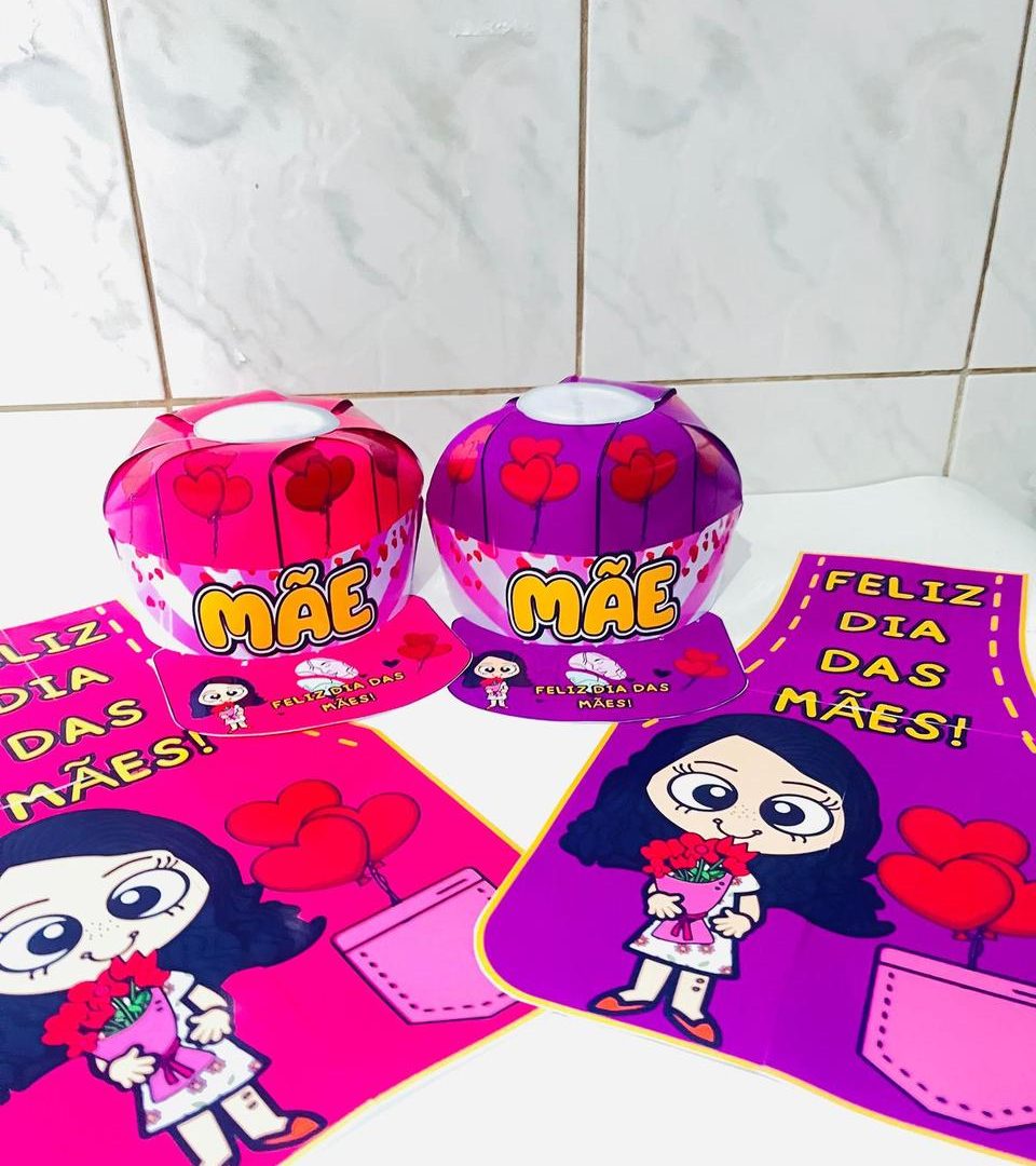 DIA DAS MÃES - LEMBRANCINHA: BONE E AVENTAL