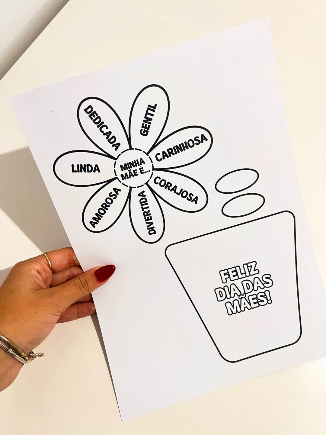 ATIVIDADE DIA DAS MÃES: VASO FLORIDO DA MAMÃE - Imagem 2