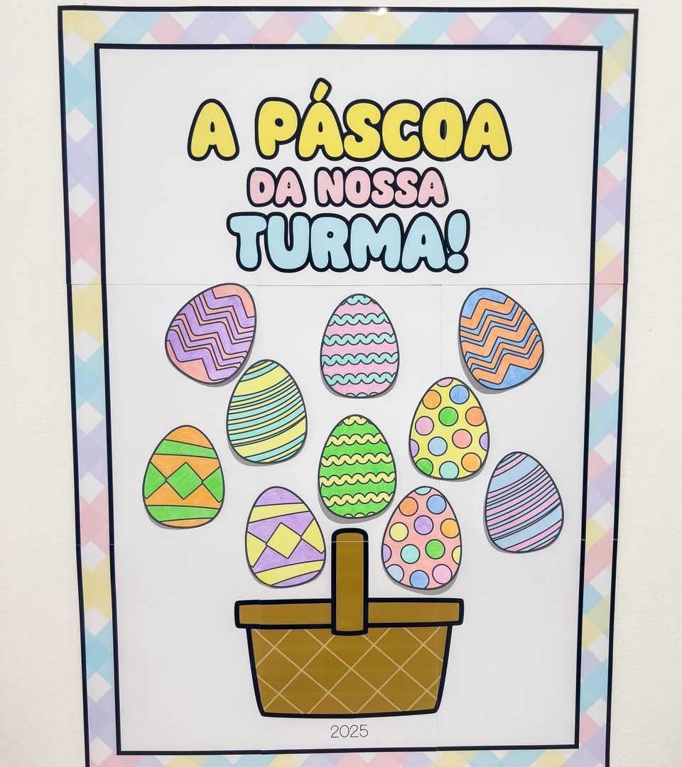 CARTAZ COLABORATIVO: A PÁSCOA DA NOSSA TURMA