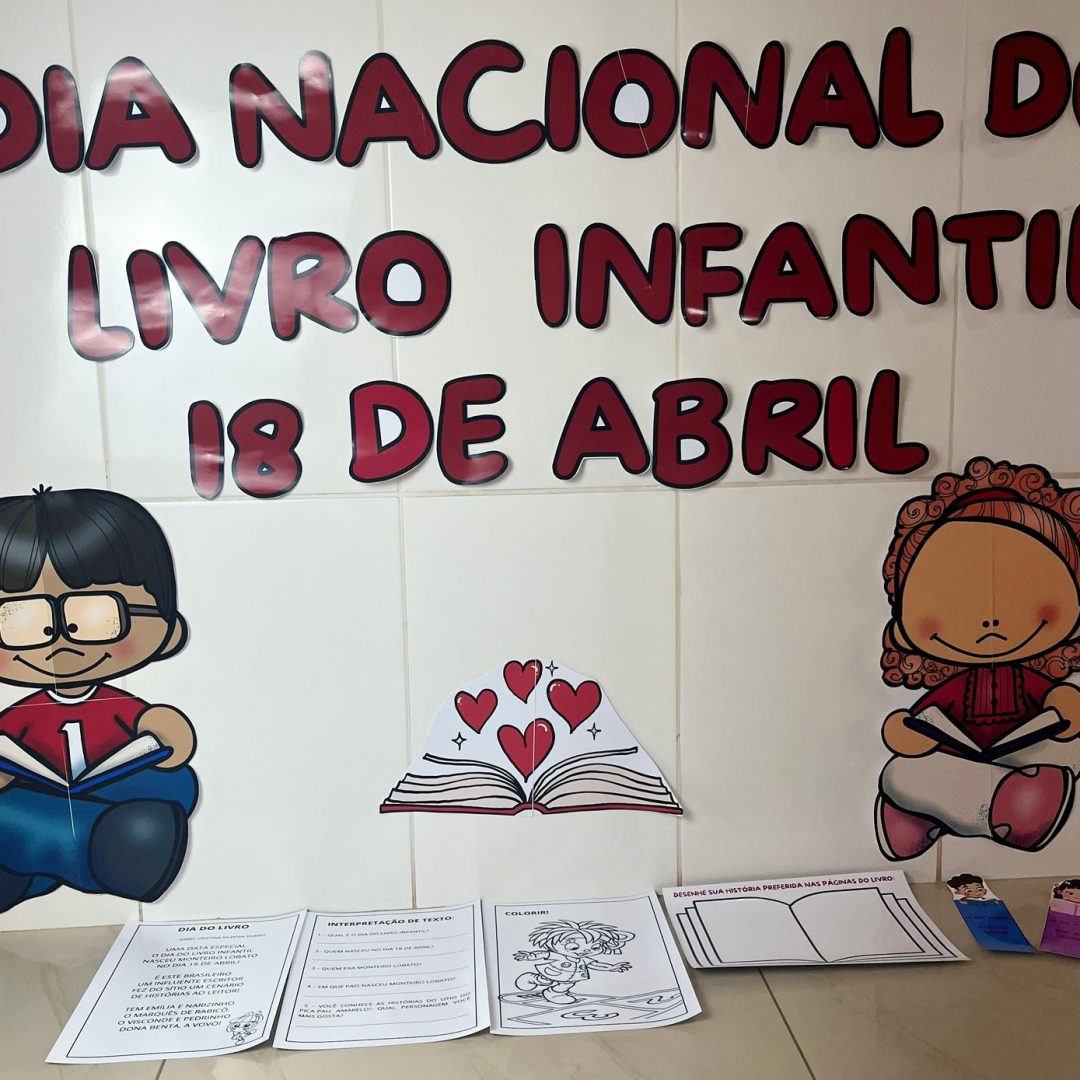 PAINEL / DECORAÇÃO: DIA NACIONAL DO LIVRO INFANTIL + ATIVIDADE