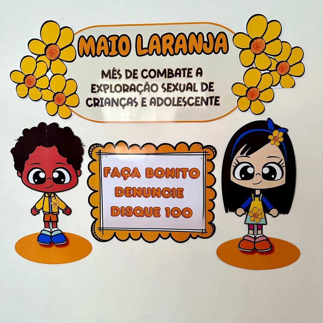 PAINEL / DECORAÇÃO: MAIO LARANJA  - FAÇA BONITO