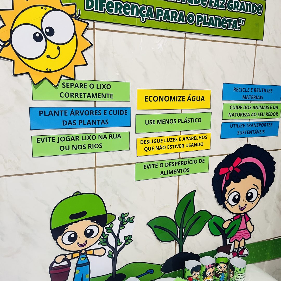 PAINEL /  DECORAÇÃO: MEIO AMBIENTE  - EDUCAR COM CONSCIÊNCIA