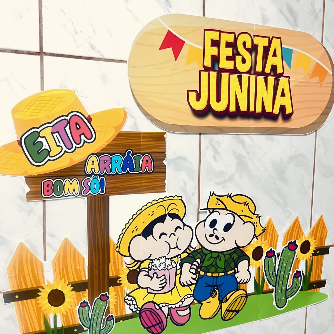 PAINEL / DECORAÇÃO: FESTA JUNINA - TURMA DA MÔNICA