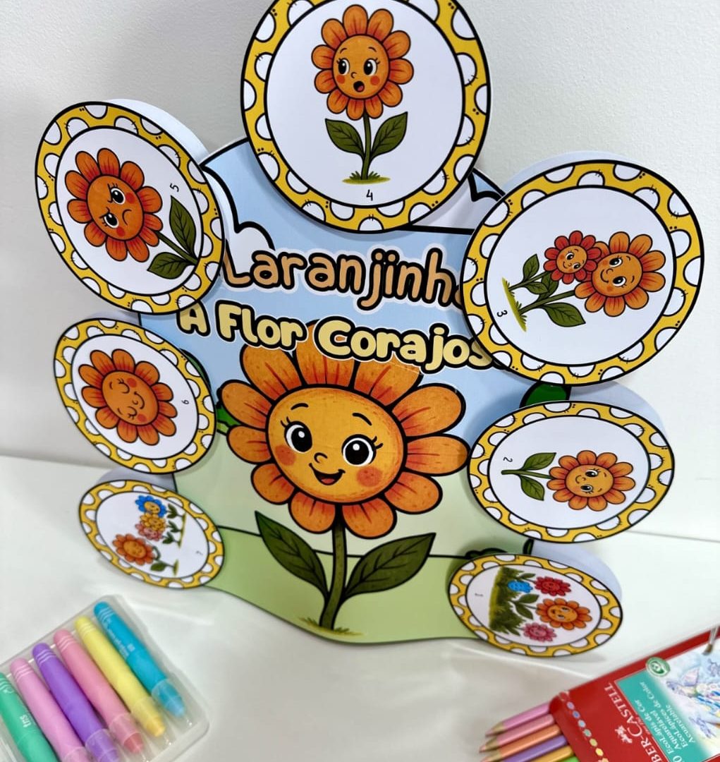 LUVA PEDAGÓGICA  / HISTÓRIA NA LUVA: LARANJIHHA "A FLORZINHA CORAJOSA"