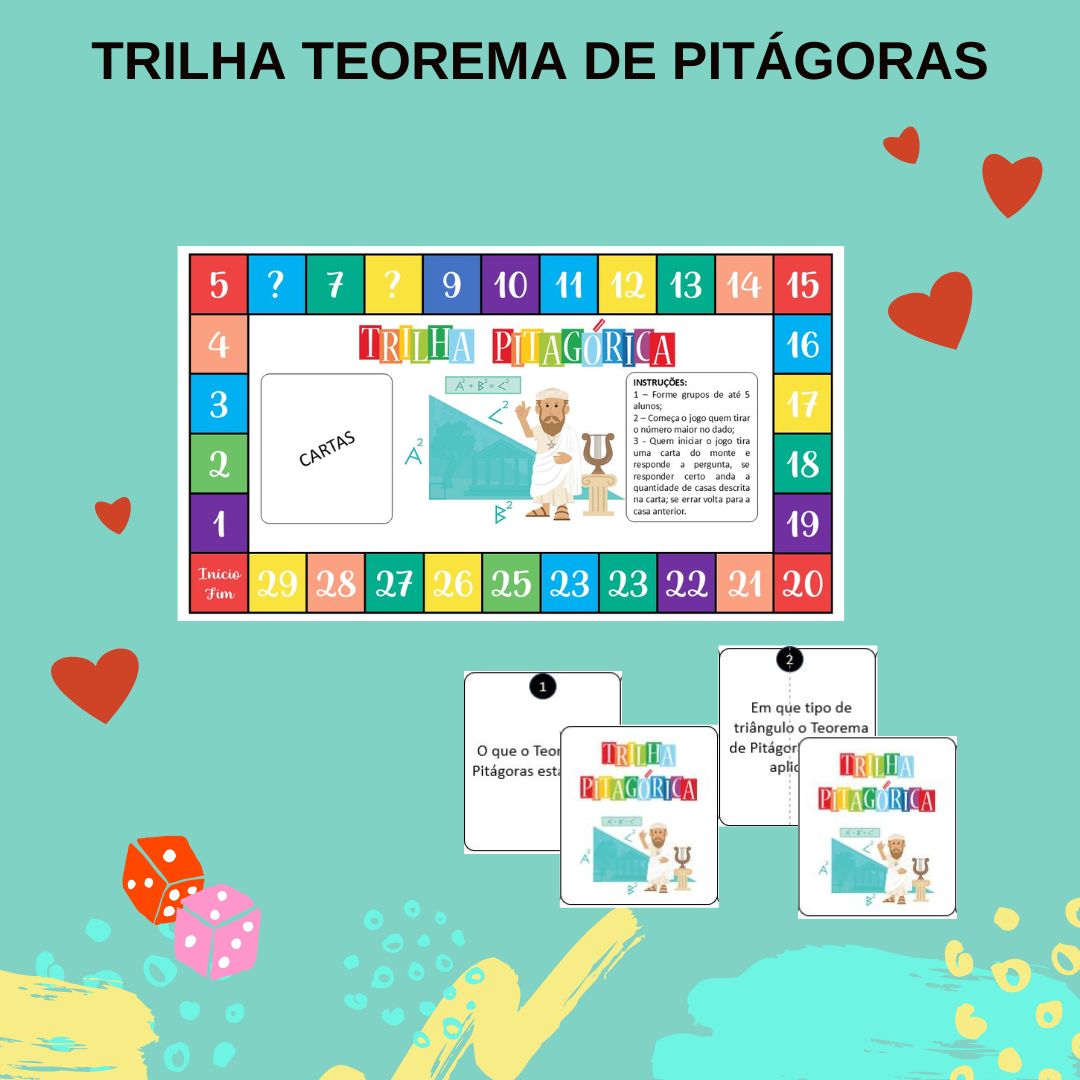 JOGO DE TABULEIRO: TRILHA PITAGÓRICA - TEOREMA DE PITÁGORAS