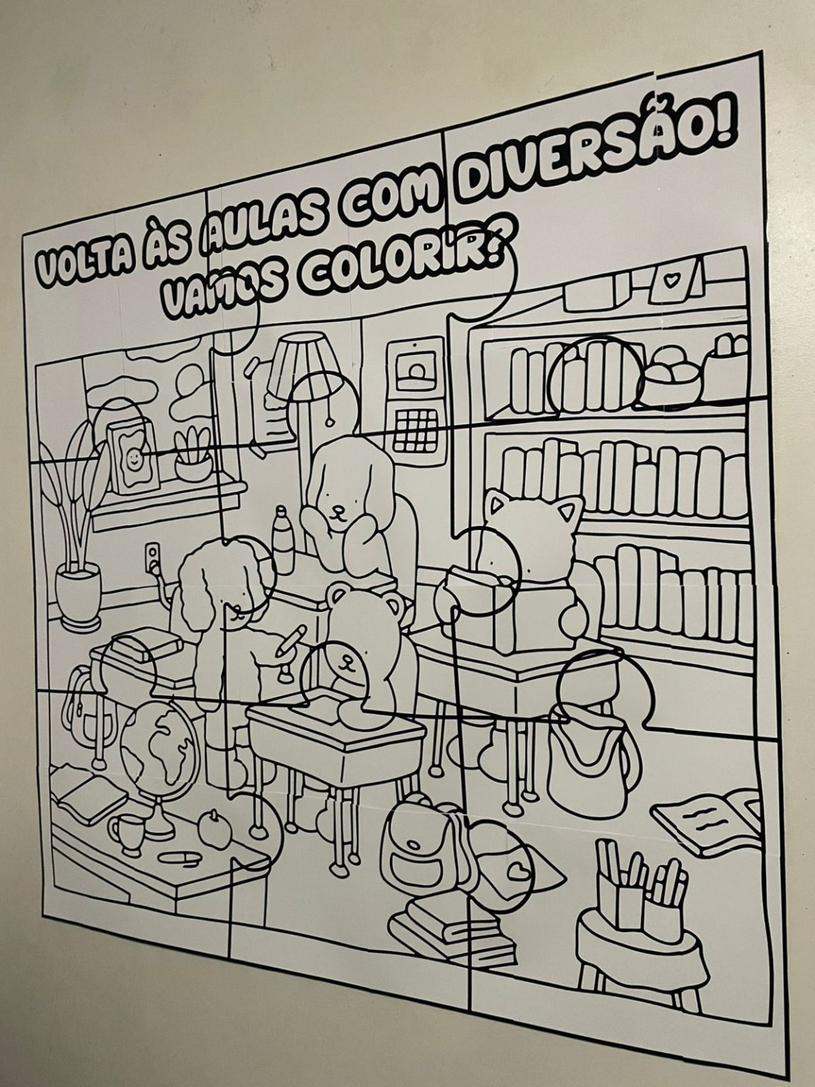 PAINEL VOLTA ÀS AULAS: QUEBRA-CABEÇA GIGANTE PARA COLORIR BOBBIE GOODS ...