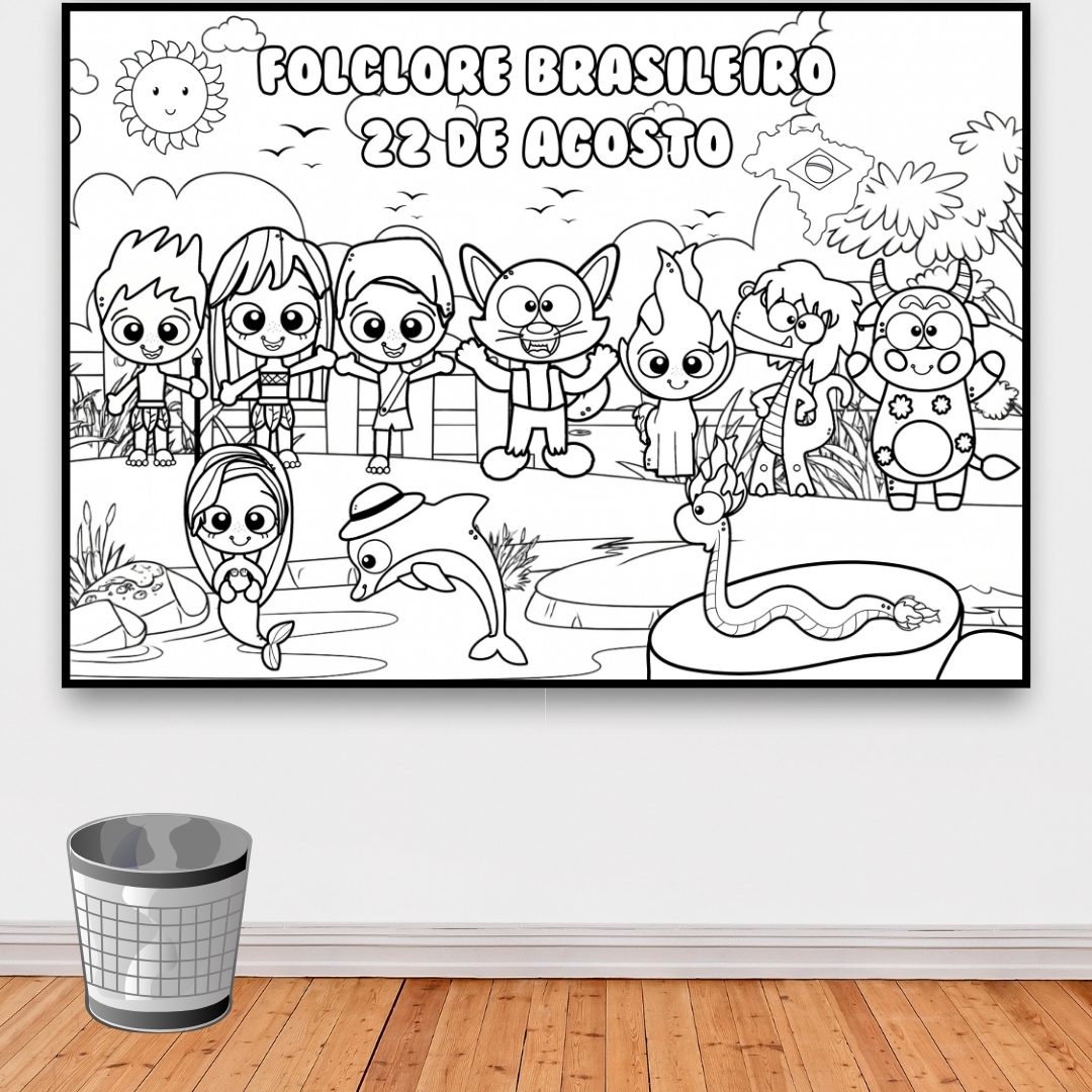 PAINEL / DECORAÇÃO: FOLCLORE - PINTURA COLETIVA