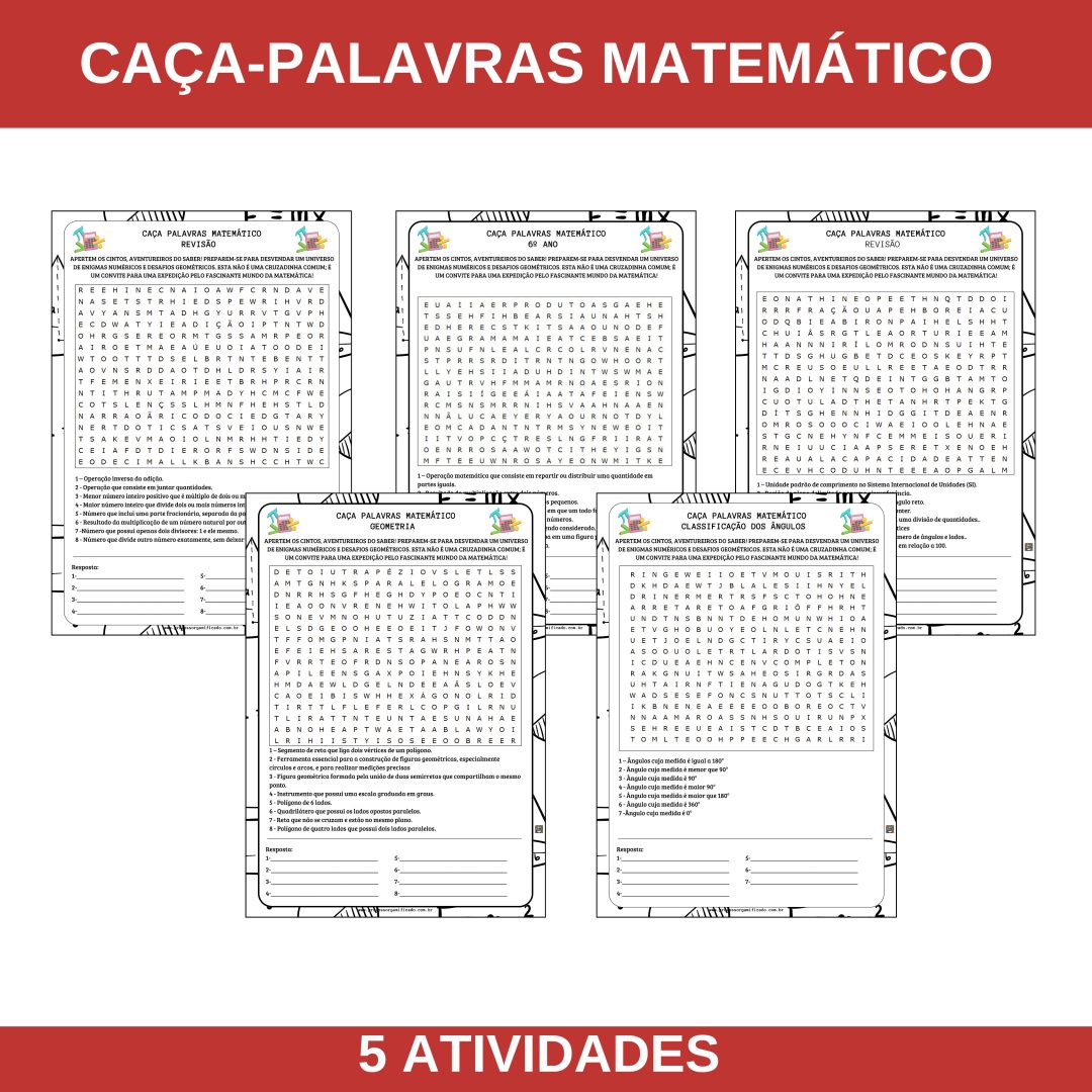 CAÇA-PALAVRAS MATEMÁTICO