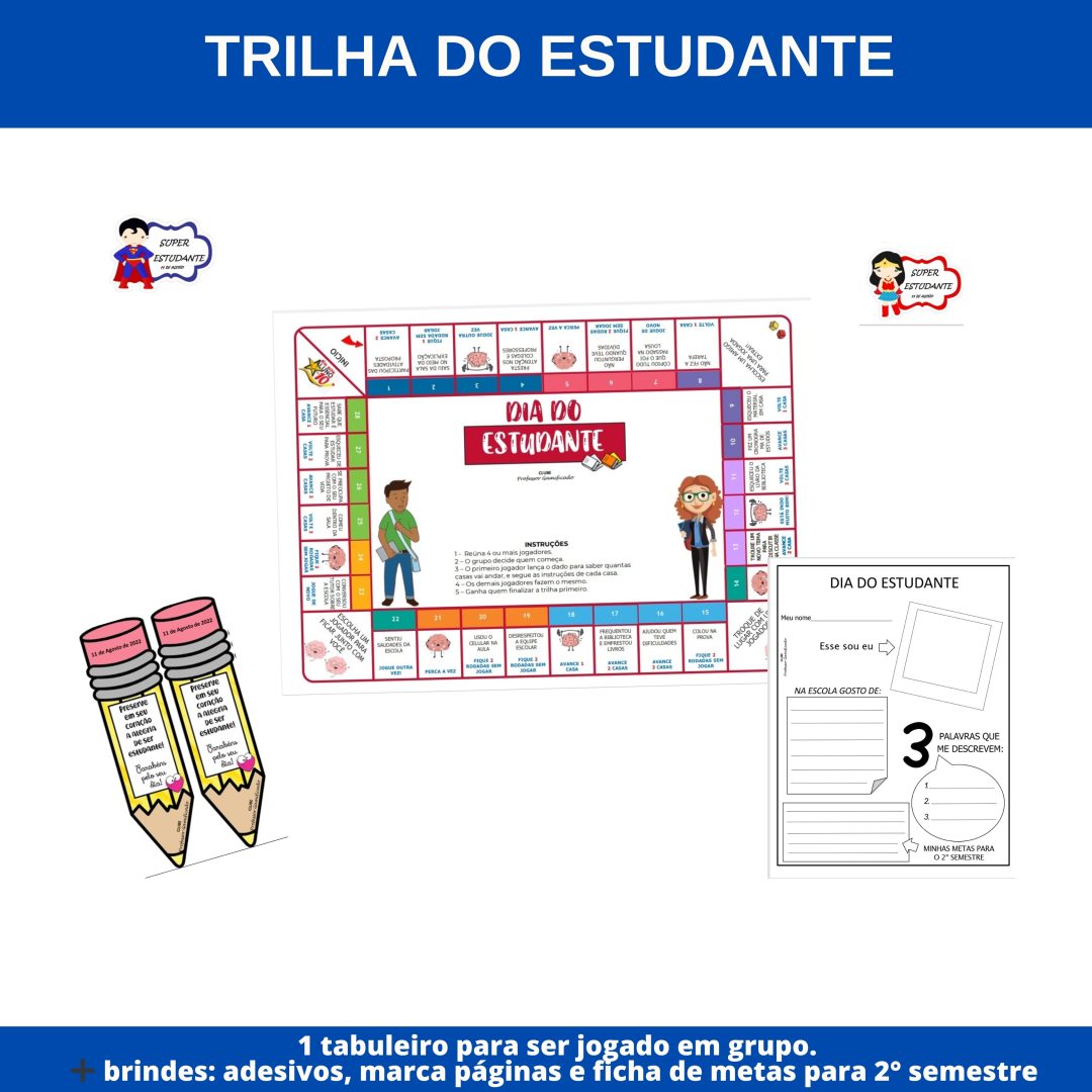 KIT DIA DO ESTUDANTE /VOLTA ÀS AULAS