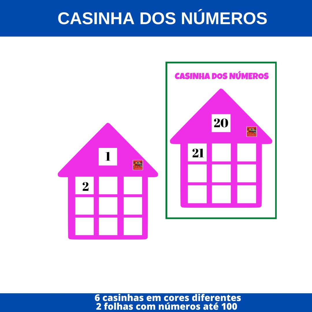CASINHA DOS NÚMEROS / CASINHA DOS NUMERAIS / CASINHA MATEMÁTICA