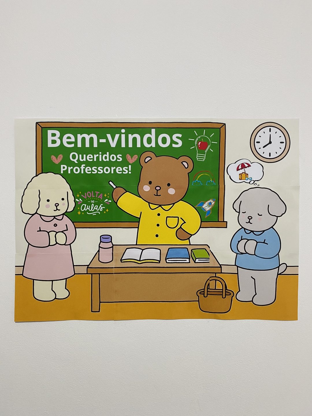 PAINEL BEM VINDOS / VOLTA ÀS AULAS PROFESSORES: BOBBIE GOODS