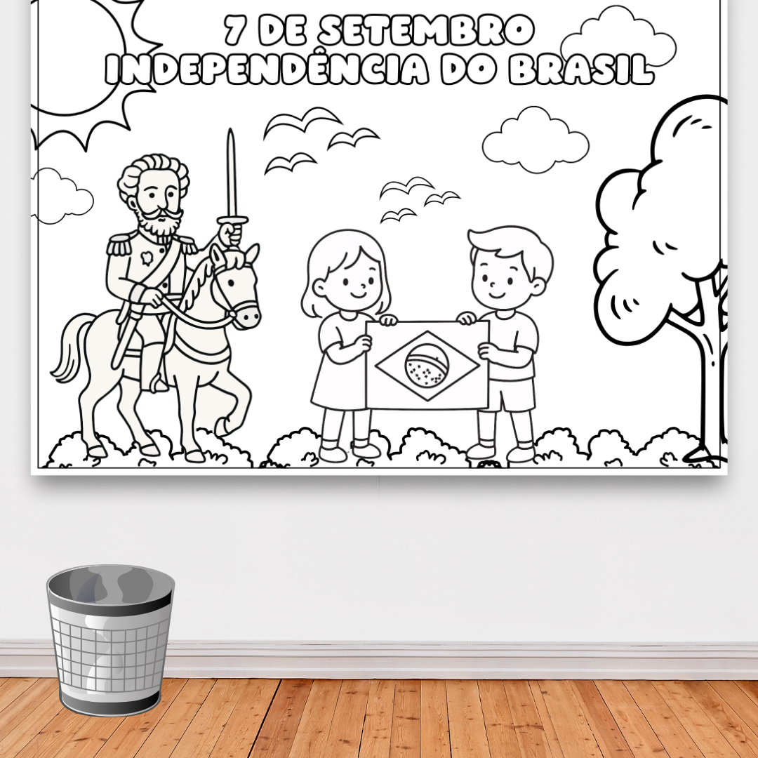 PAINEL / DECORAÇÃO PARA COLORIR: INDEPENDÊNCIA DO BRASIL - 7 DE SETEMBRO