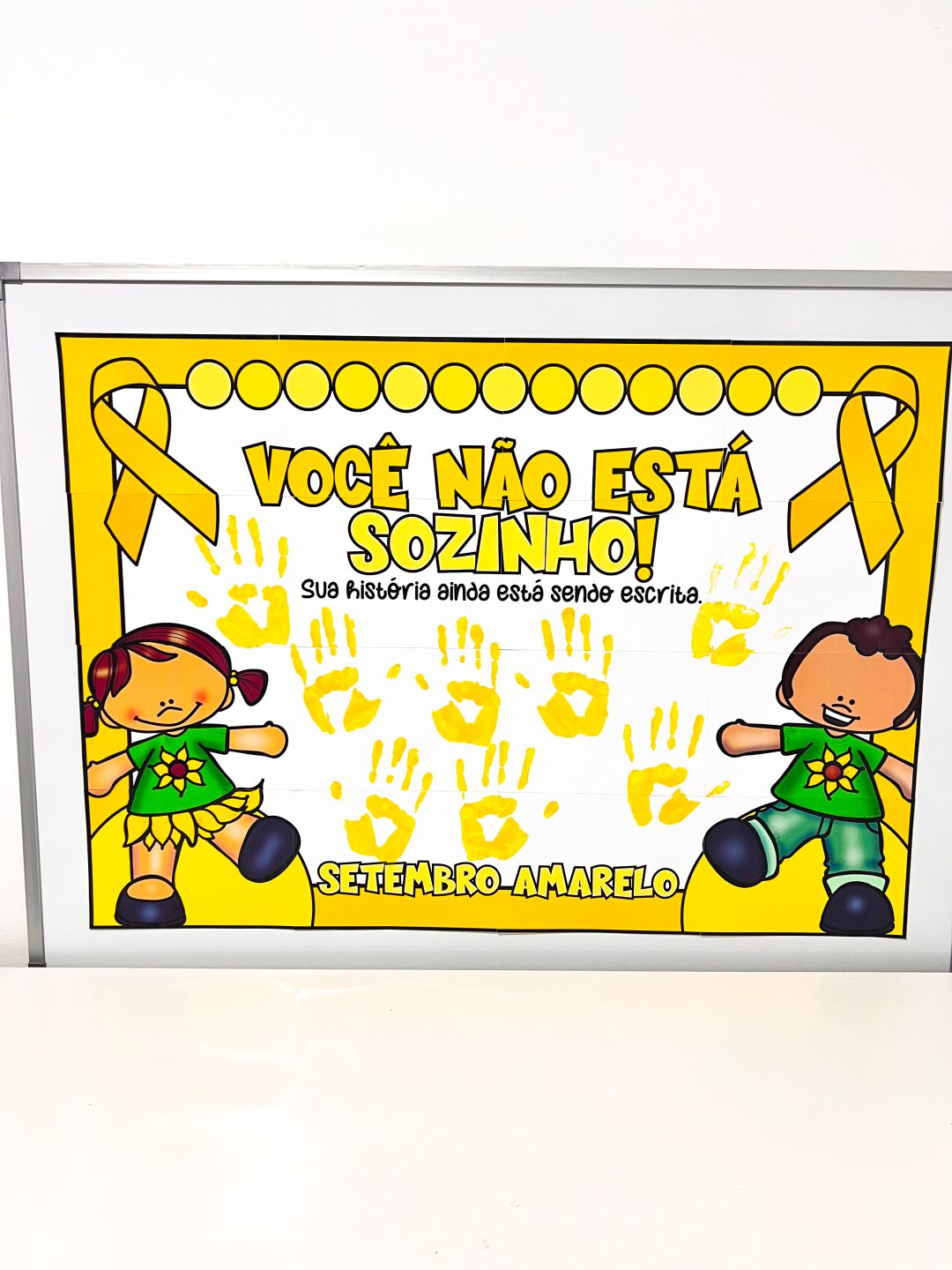DECORAÇÃO / PAINEL COLABORATIVO: SETEMBRO AMARELO