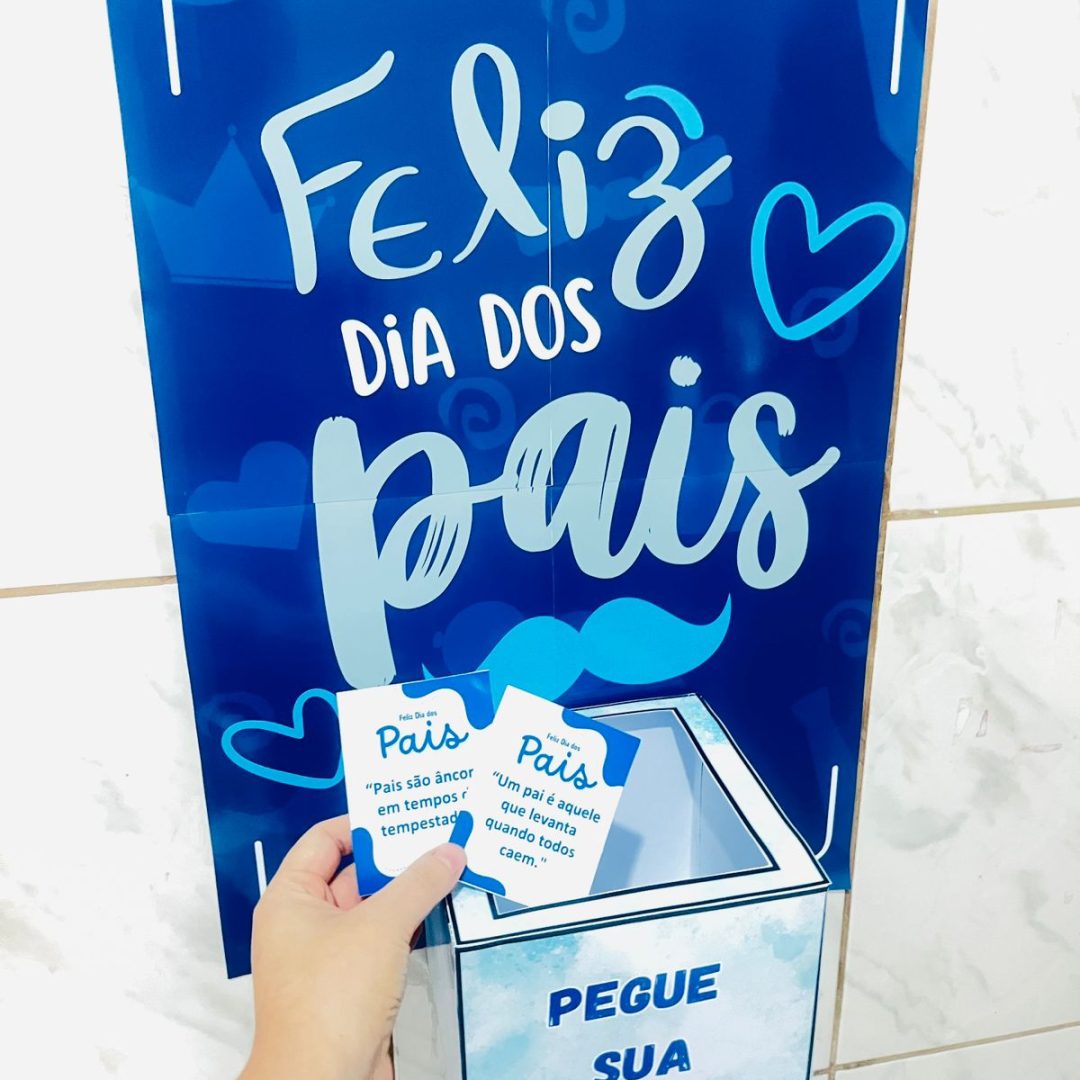 KIT DIA DOS PAIS: PAINEL + CAIXA DE MENSAGENS