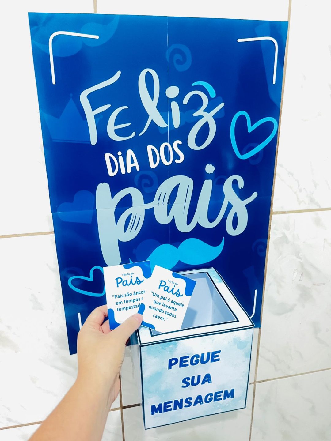 KIT DIA DOS PAIS: PAINEL + CAIXA DE MENSAGENS
