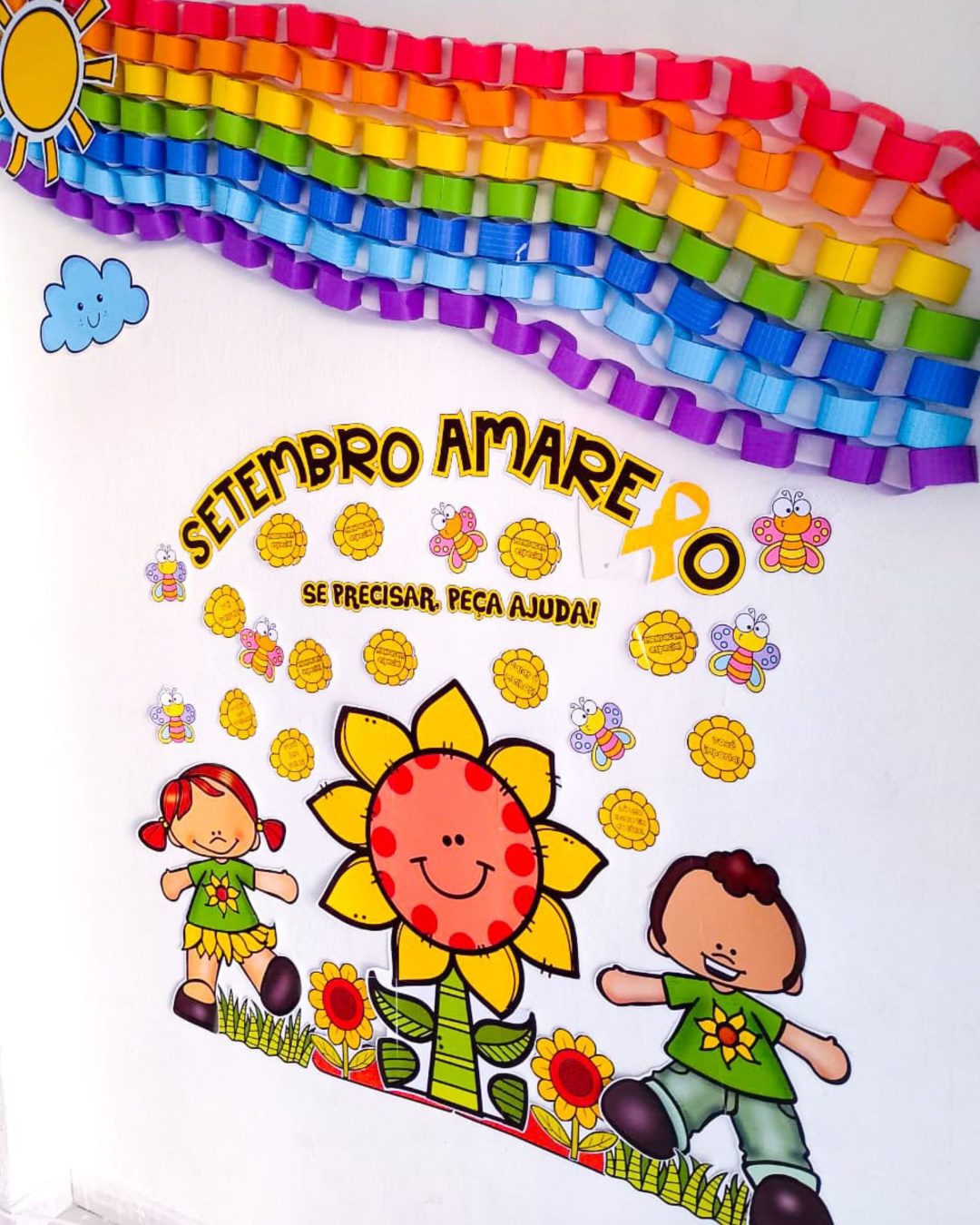 KIT SETEMBRO AMARELO: DECORAÇÃO / PAINEL + LEMBRANCINHA