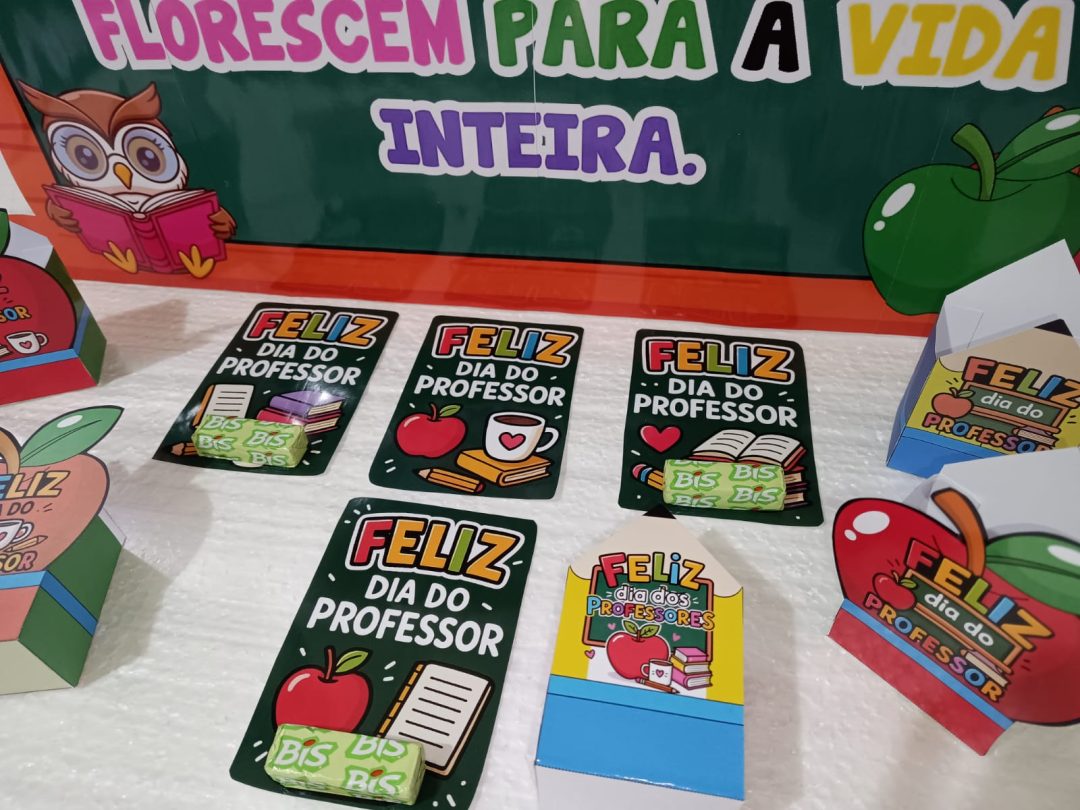 KIT DIA DOS PROFESSORES: PAINEL / DECORAÇÃO + LEMBRANCINHAS - Imagem 2