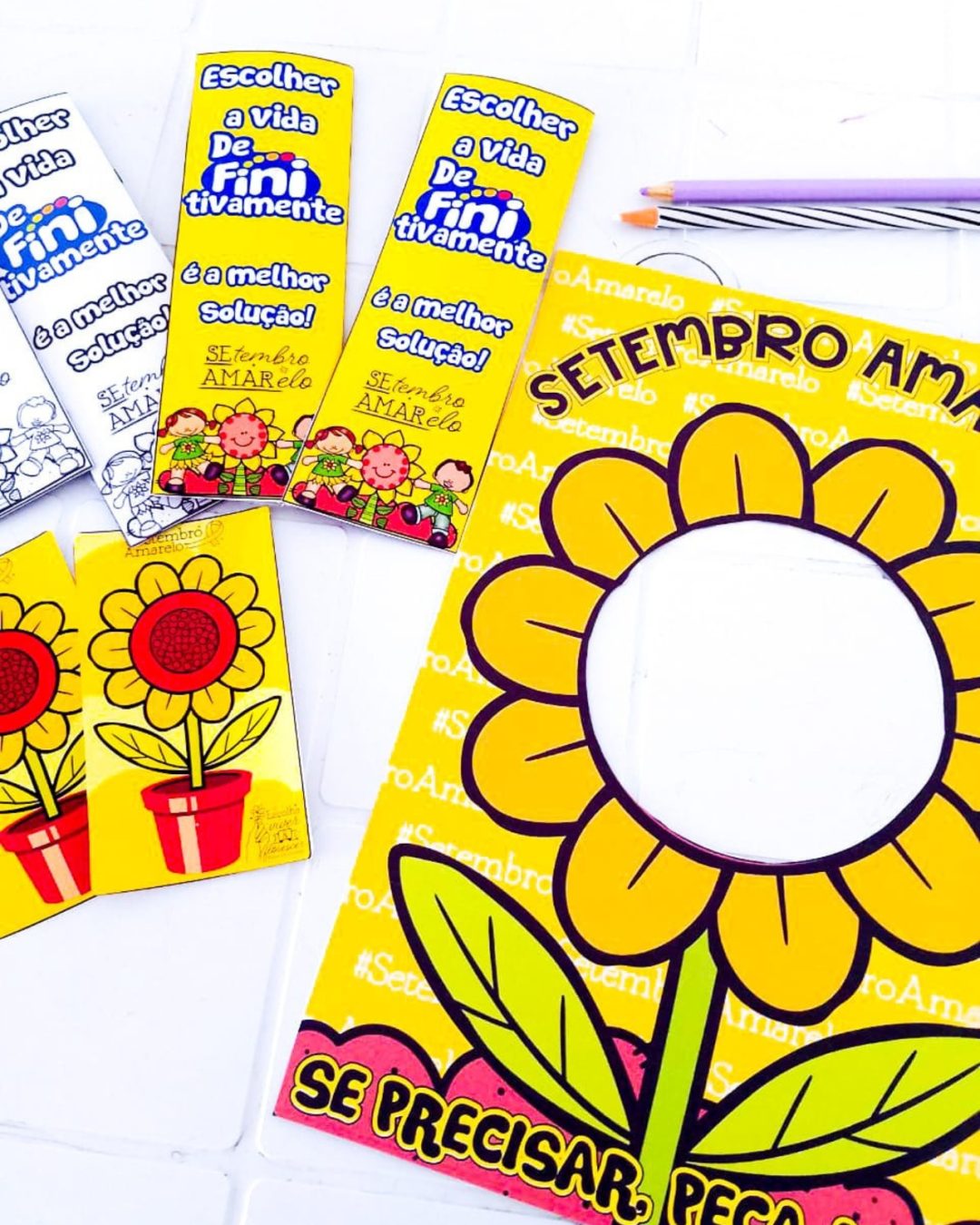 KIT SETEMBRO AMARELO: DECORAÇÃO / PAINEL + LEMBRANCINHA - Imagem 2