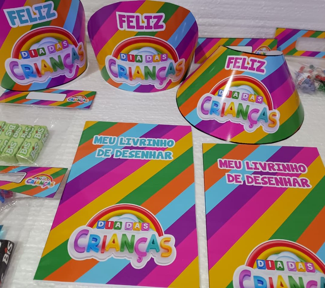 KIT DIA DAS CRIANÇAS: LEMBRANCINHAS + VISEIRA / COROA