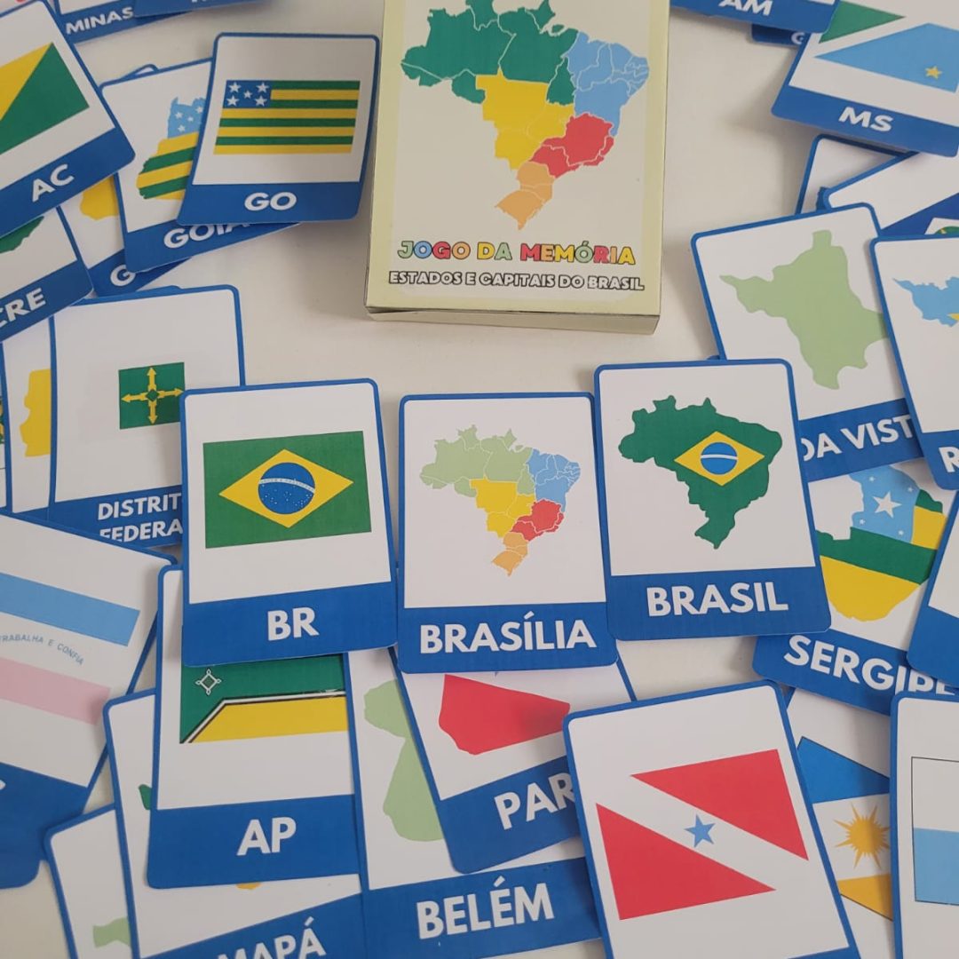 TRINCA GEOGRÁFICA / JOGO DA GEOGRAFIA / JOGO DA MEMÓRIA: ESTADOS BRASILEIROS