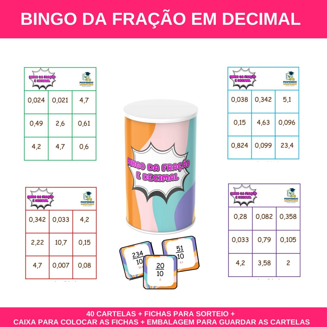 BINGO: FRAÇÕES E DECIMAIS