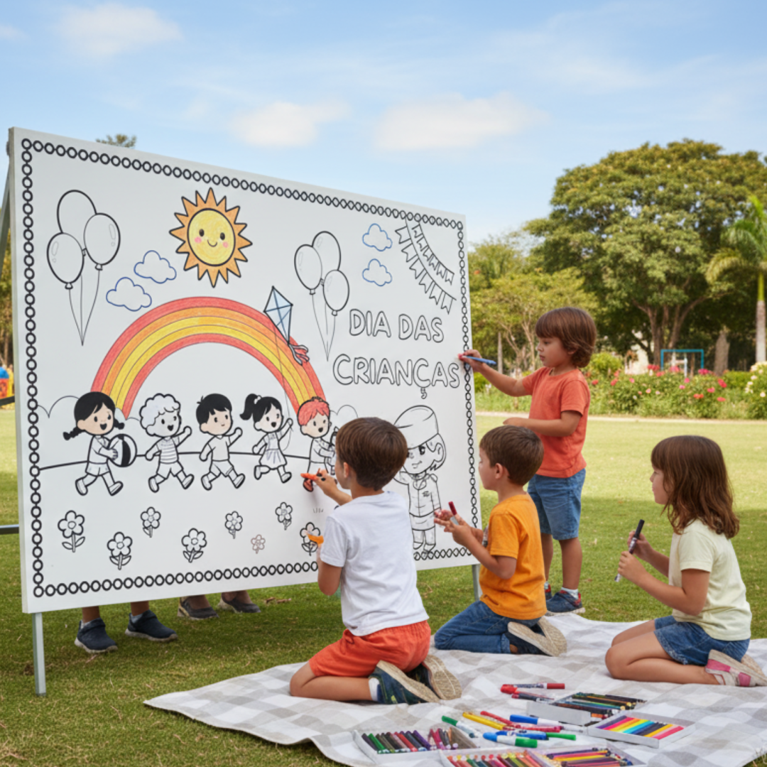 DECORAÇÃO / PAINEL COLABORATIVO DIA DAS CRIANÇAS