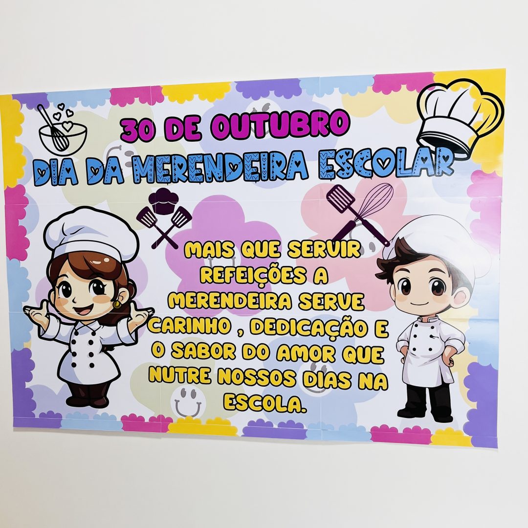 DECORAÇÃO / PAINEL + LEMBRANCINHA: DIA DA MERENDEIRA